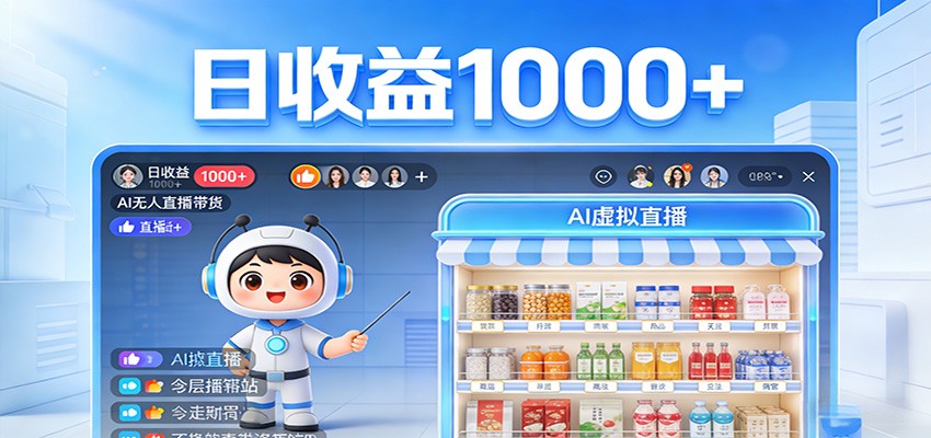 不用露脸不用说话，24小时自动卖货赚钱，全天自动直播，收益看得见 《鱼见海科技》-鱼见海资源网-免费PHP网站源码模板,插件软件网创AI智能体资源分享平台！