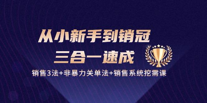 从小新手到销冠 三合一速成：销售3法+非暴力关单法+销售系统挖需课 (27节客创社 - 专注互联网轻资产创业及网络项目资源整合与分享客创社 - 专注互联网轻资产创业及网络项目资源整合与分享