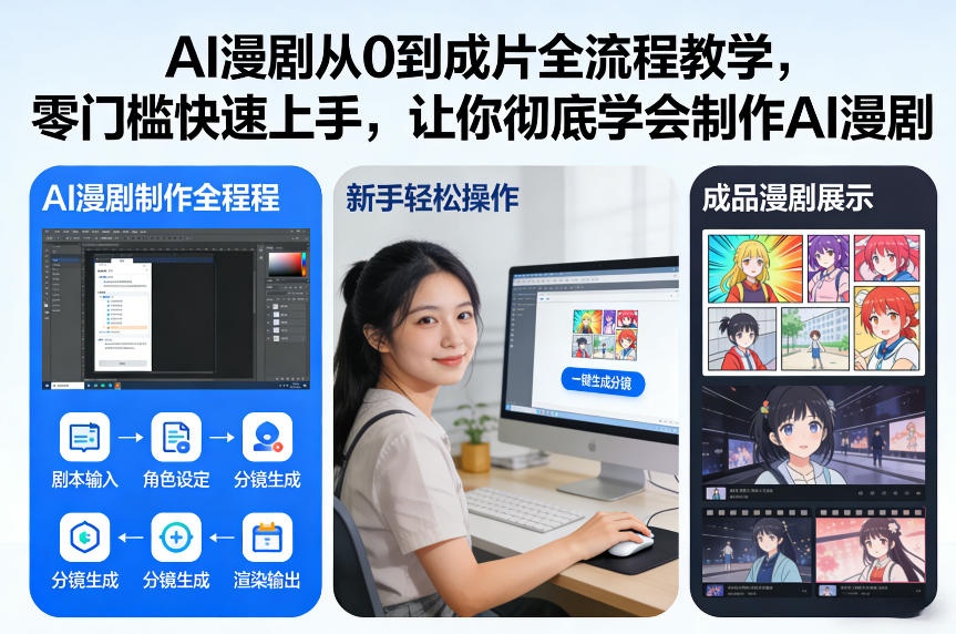 AI漫剧从0到成片全流程教学，零门槛快速上手，让你彻底学会制作AI漫剧【保姆级教程】客创社区-专注互联网轻资产资源整合与分享客创社区-专注互联网轻资产资源整合与分享