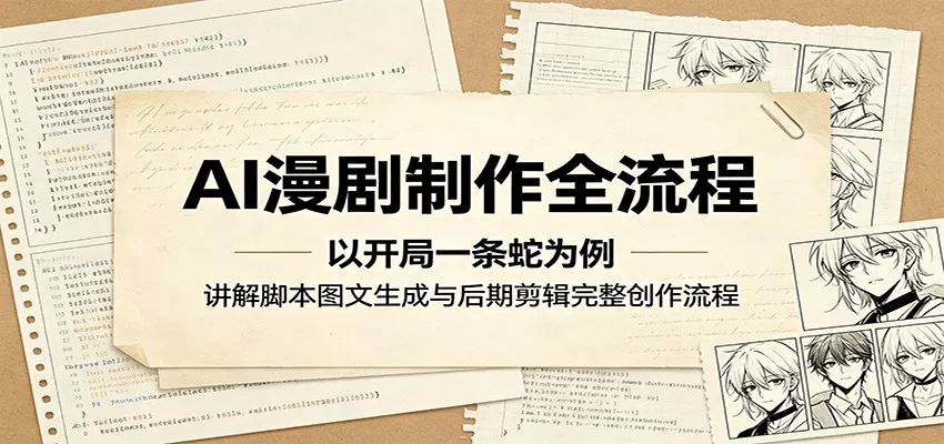 AI漫剧制作全流程：以开局一条蛇为例，讲解脚本图文生成与后期剪辑完整创作流程客创社区-专注互联网轻资产资源整合与分享客创社区-专注互联网轻资产资源整合与分享