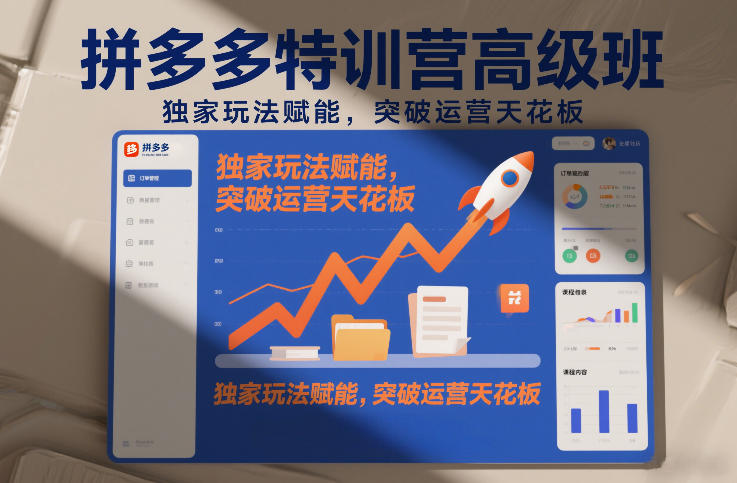 拼多多特训营高阶班，独家玩法赋能，突破运营天花板(更新26年4月18日)客创社区-专注互联网轻资产资源整合与分享客创社区-专注互联网轻资产资源整合与分享