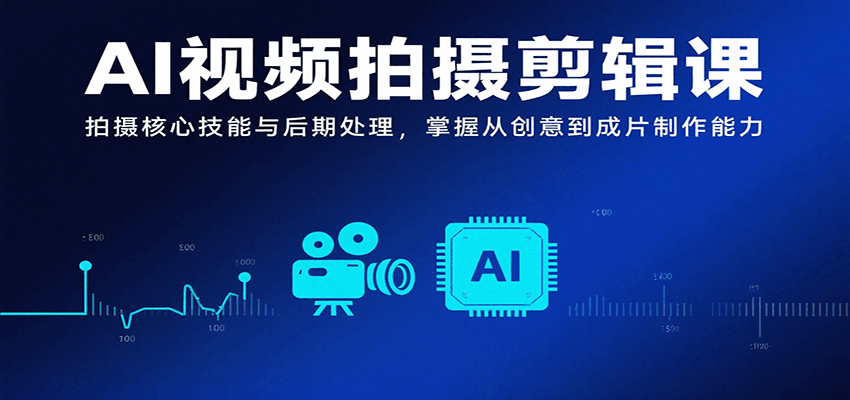 AI视频拍摄剪辑课，拍摄核心技能与后期处理，掌握从创意到成片制作能力-客创社 - 专注互联网轻资产创业及网络项目资源整合与分享客创社-免费且强大的项目分享网站！