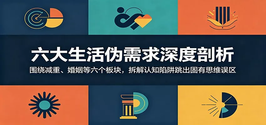 六大生活伪需求深度剖析:围绕减重、婚姻等六个板块,拆解认知陷阱跳出固有思维误区-爱拼知识社 - 互联网创业与虚拟资源分享