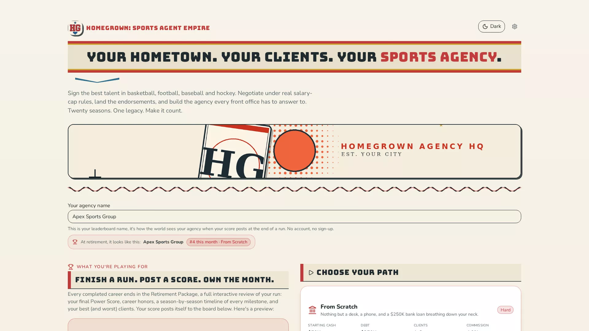 体育经纪人大亨/Homegrown: Sports Agent Empire 新游发布客创社区-专注互联网轻资产资源整合与分享客创社区-专注互联网轻资产资源整合与分享