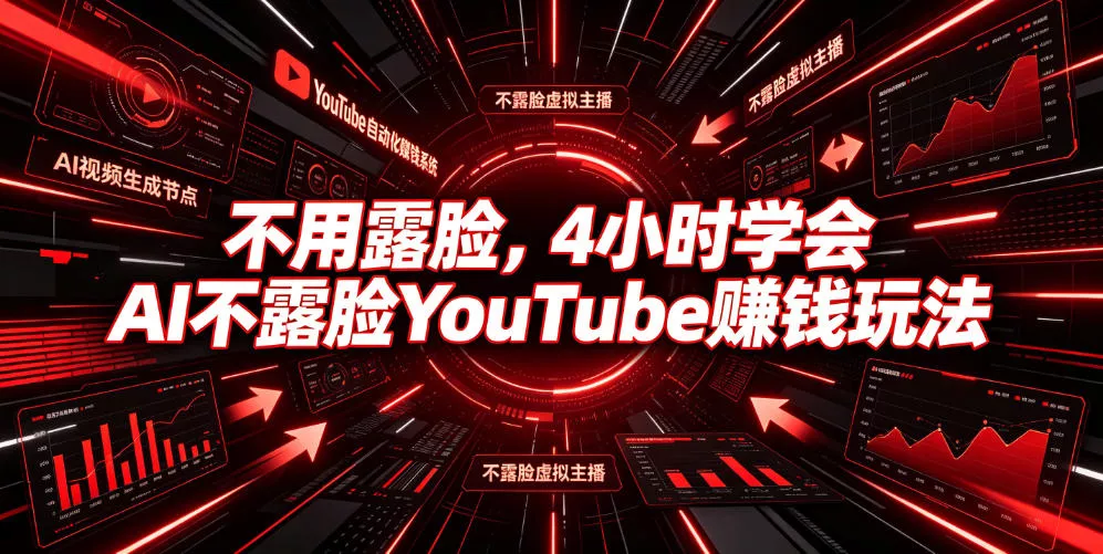 不用露脸，4小时学会AI不露脸YouTube賺钱玩法【原创双语字幕】客创社区-专注互联网轻资产资源整合与分享客创社区-专注互联网轻资产资源整合与分享