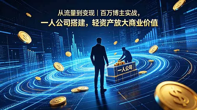 从流量到变现｜百万博主实战，一人公司搭建，轻资产放大商业价值-鱼见海资源网-免费PHP网站源码模板,插件软件网创AI智能体资源分享平台！