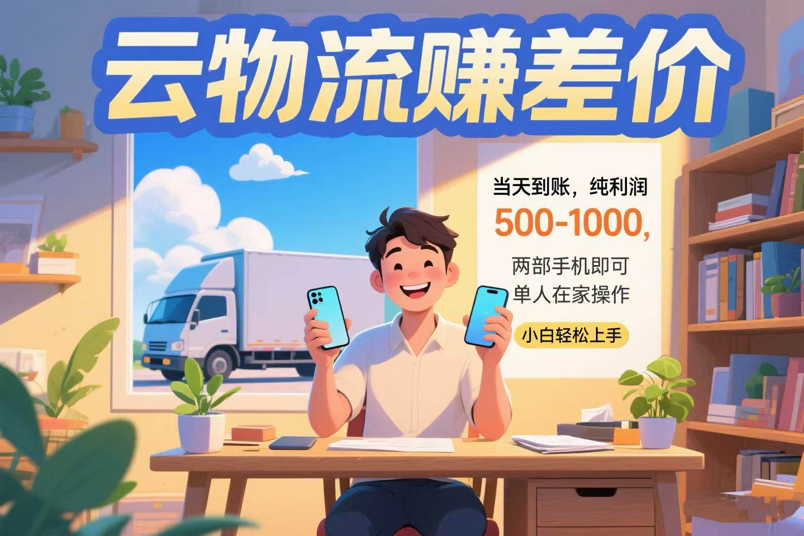 （15492期）云物流赚差价 当天到账纯利润500-1000 两部手机即可 可单人在家操作 小…-客创社 - 专注互联网轻资产创业及网络项目资源整合与分享客创社-免费且强大的项目分享网站！