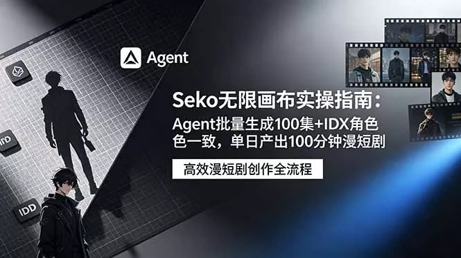 Seko无限画布实操指南：Agent批量生成100集+IDX角色一致，单日产出100分钟漫短剧客创社区-专注互联网轻资产资源整合与分享客创社区-专注互联网轻资产资源整合与分享