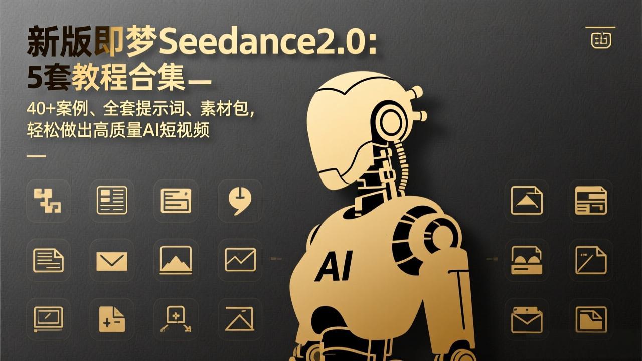 新版即梦Seedance2.0：5套教程合集，40+案例、全套提示词、素材包，轻松做出高质量AI短视频 - 鱼见海科技完整实...-鱼见海资源网-免费PHP网站源码模板,插件软件网创AI智能体资源分享平台！