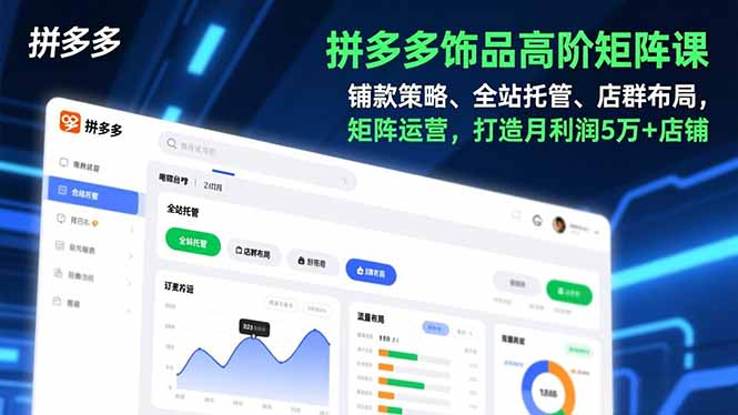 拼多多饰品高阶矩阵课，铺款策略、全站托管、店群布局，矩阵运营，打造月利润5万+店铺客创社区-专注互联网轻资产资源整合与分享客创社区-专注互联网轻资产资源整合与分享