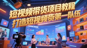 短视频带货项目教程，打造短视频带货第一队伍-客创社 - 专注互联网轻资产创业及网络项目资源整合与分享客创社-免费且强大的项目分享网站！