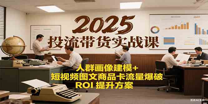 2025投流带货实战课：人群画像建模+短视频图文商品卡流量爆破ROI提升方案-客创社 - 专注互联网轻资产创业及网络项目资源整合与分享客创社-免费且强大的项目分享网站！
