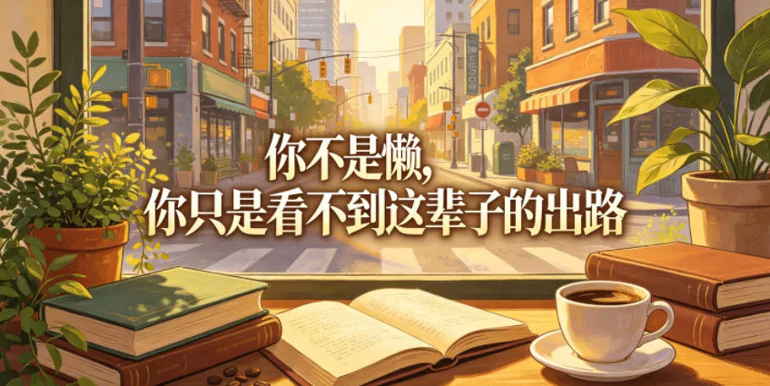 付费文章：你不是懒，你只是看不到这辈子的出路主用 -、辅助 +中赚AI网