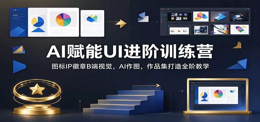 AI赋能UI进阶训练营：图标IP徽章B端视觉，AI作图，作品集打造全阶教学客创社区-专注互联网轻资产资源整合与分享客创社区-专注互联网轻资产资源整合与分享