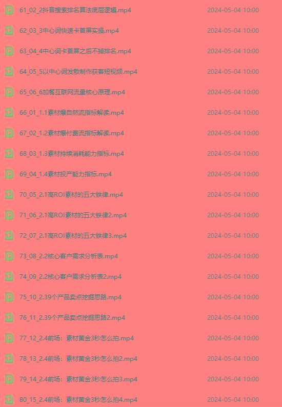 图片[4]客创社 - 专注互联网轻资产创业及网络项目资源整合与分享2024单品正价起号，直播素材投流选品：选品课+投流课+素材课+卡首屏/100节客创社 - 专注互联网轻资产创业及网络项目资源整合与分享客创社 - 专注互联网轻资产创业及网络项目资源整合与分享