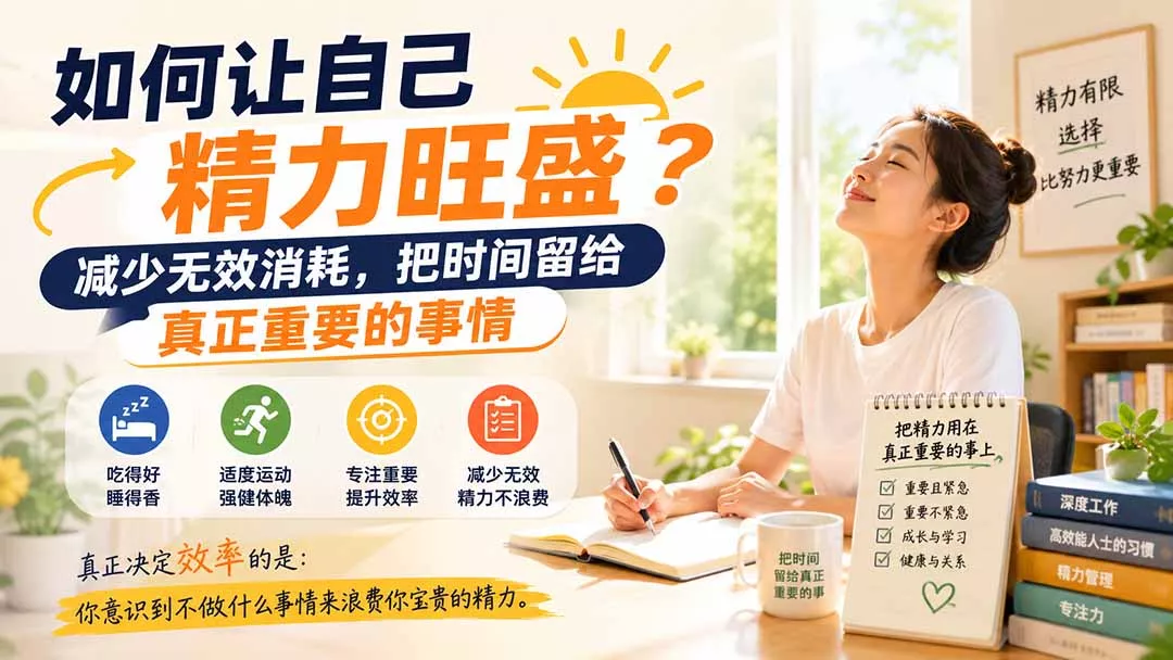 付费文章：如何让自己精力旺盛？减少无效消耗，把时间留给真正重要的事情客创社区-专注互联网轻资产资源整合与分享客创社区-专注互联网轻资产资源整合与分享