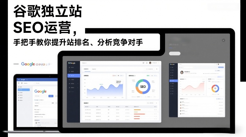 谷歌独立站SEO运营，手把手教你提升网站排名、分析竞争对手(更新2026)主用 -、辅助 +中赚资源