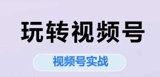 玩转视频号，视频号实战系列课-客创社 - 专注互联网轻资产创业及网络项目资源整合与分享客创社-免费且强大的项目分享网站！