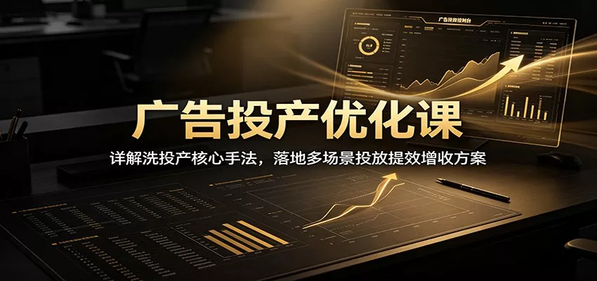 广告投产优化课：详解洗投产核心手法，落地多场景投放提效增收方案客创社区-专注互联网轻资产资源整合与分享客创社区-专注互联网轻资产资源整合与分享