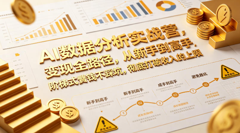 AI数据分析实战营，变现全路径，从新手到高手，阶梯式賺钱不踩坑，彻底打破收入的上限客创社区-专注互联网轻资产资源整合与分享客创社区-专注互联网轻资产资源整合与分享