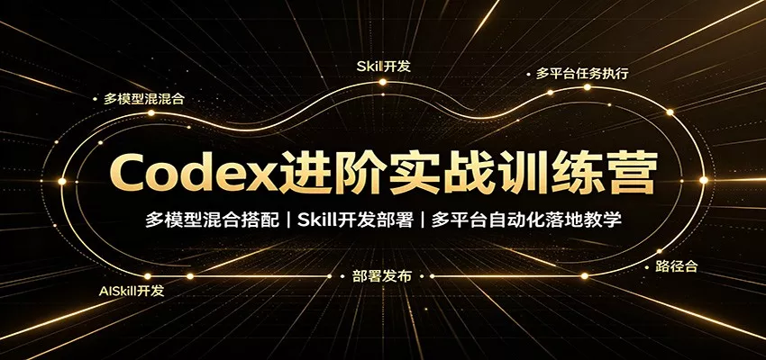 Codex进阶实战训练营：多模型混合搭配，Skill开发部署，多平台自动化落地教学星享资源网星享资源网