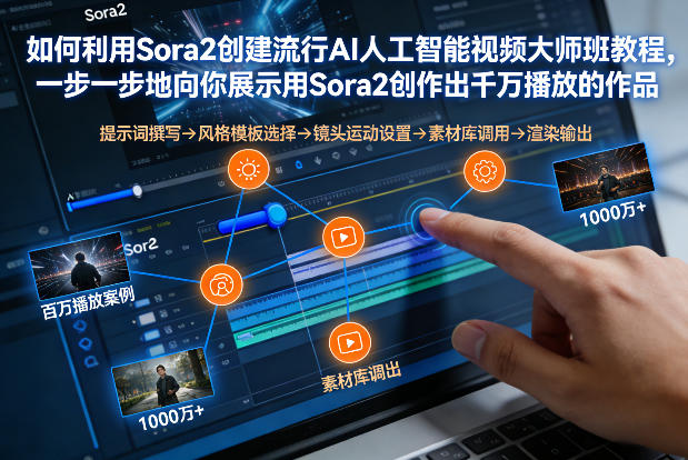 如何利用Sora2创建流行AI人工智能视频大师班，一步一步地向你展示用Sora2创作出千万播放的作品客创社区-专注互联网轻资产资源整合与分享客创社区-专注互联网轻资产资源整合与分享