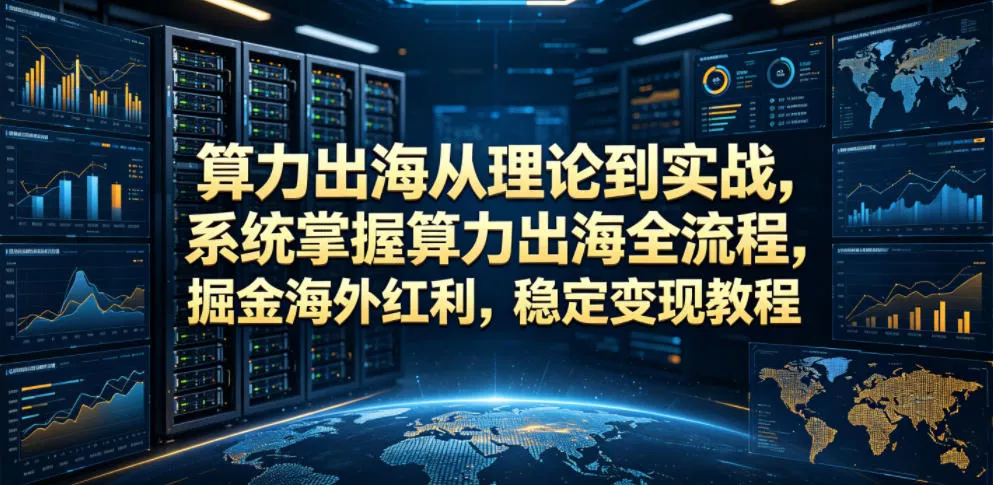 算力出海从理论到实战，系统掌握算力出海全流程，掘金海外红利，稳定变现教程客创社区-专注互联网轻资产资源整合与分享客创社区-专注互联网轻资产资源整合与分享