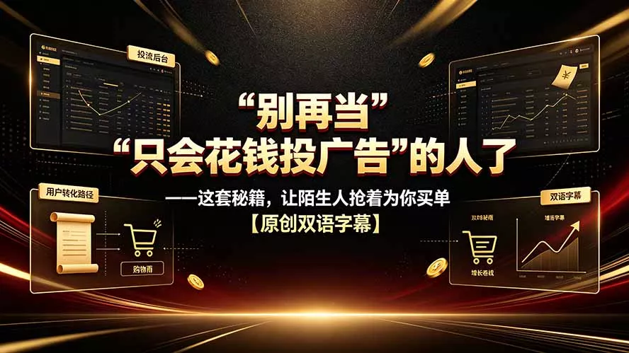 别再当“只会花钱投广告”的人了——这套秘籍，让陌生人抢着为你买单【原创双语字幕】