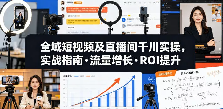 全域短视频及直播间千川实操，实战指南·流量增长·ROI提升(更新)客创社区-专注互联网轻资产资源整合与分享客创社区-专注互联网轻资产资源整合与分享