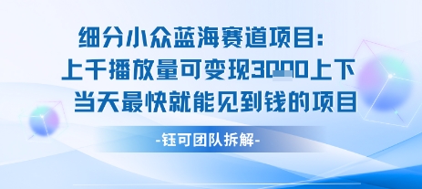 小众蓝海赛道项目：当天变现1k+适合新手操作 +适合长期玩-客创社 - 专注互联网轻资产创业及网络项目资源整合与分享客创社-免费且强大的项目分享网站！