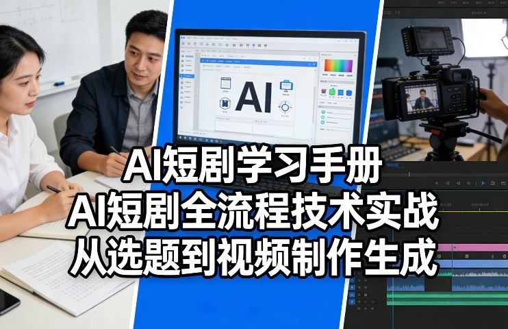 AI短剧学习手册，AI短剧全流程技术实战，从选题到视频制作生成-云动网创-专注网络创业项目推广与实战，致力于打造一个高质量的网络创业搞钱圈子。