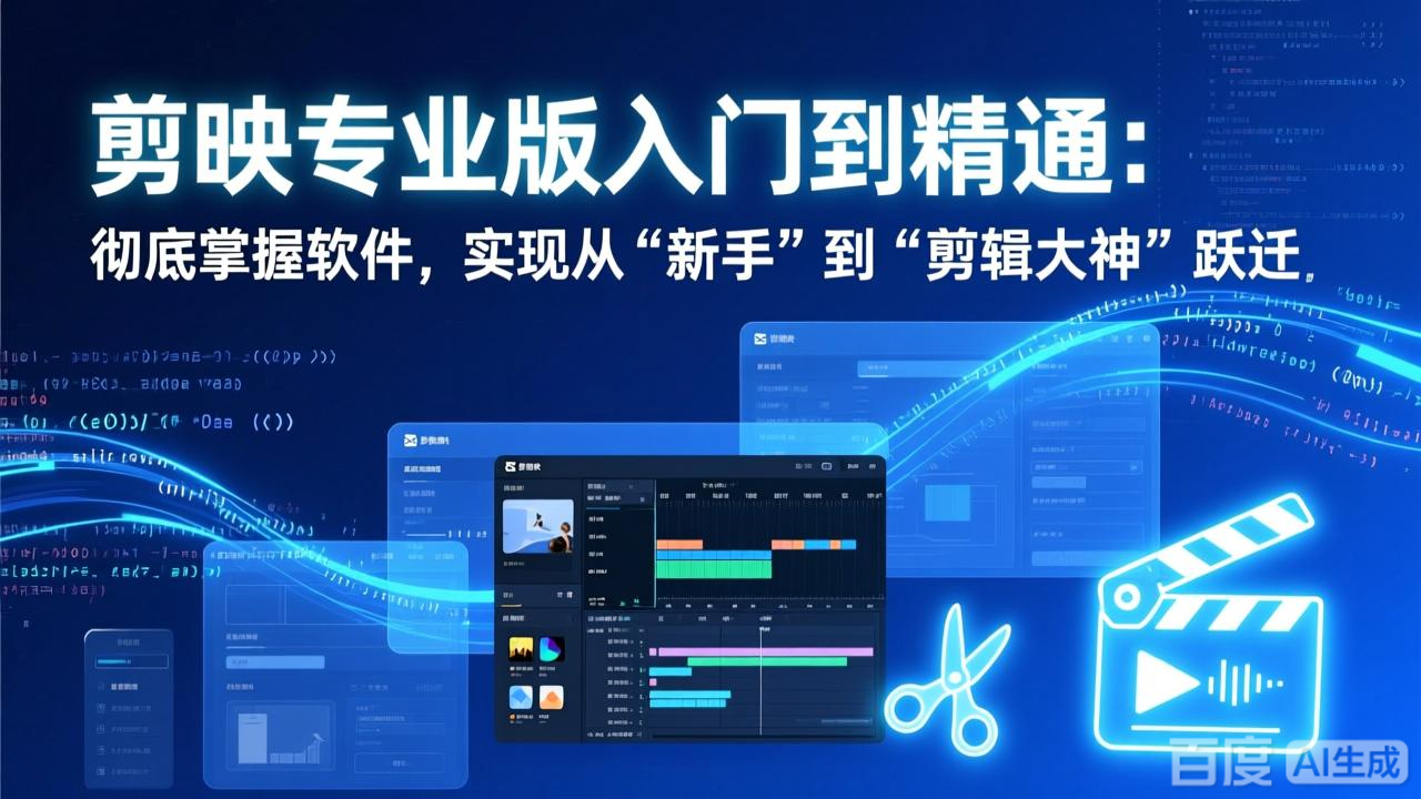 剪映专业版入门到精通：彻底掌握软件，实现从“新手”到“剪辑大神”跃迁客创社区-专注互联网轻资产资源整合与分享客创社区-专注互联网轻资产资源整合与分享