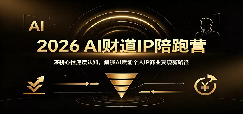 2026 AI财道IP陪跑营：深耕心性底层认知，解锁AI赋能个人IP商业变现新路径星享资源网星享资源网