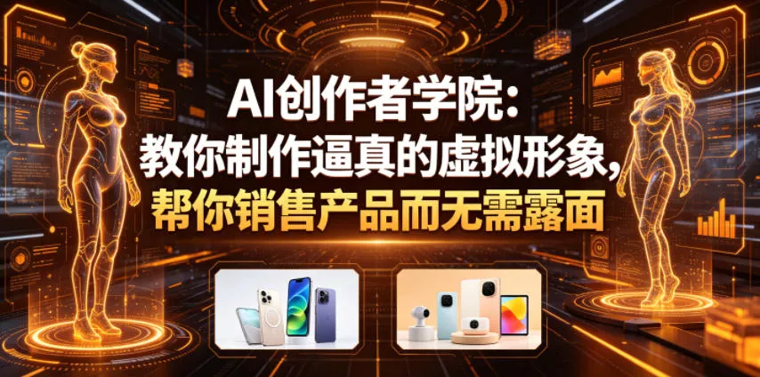 AI创作者学院：教你制作逼真的虚拟形象，帮你销售产品而无需露面【原创双语字幕】客创社区-专注互联网轻资产资源整合与分享客创社区-专注互联网轻资产资源整合与分享