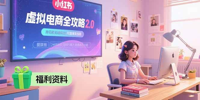 （15387期）虚拟电商全攻略2.0，开店选品实操流程，账号定位、货源发布、笔记发布技巧-客创社 - 专注互联网轻资产创业及网络项目资源整合与分享客创社-免费且强大的项目分享网站！