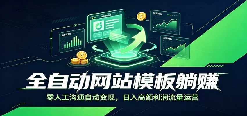 全自动网站模板轻量变现：零人工沟通自动变现，日入高额利润流量运营 《鱼见海科技》-鱼见海资源网-免费PHP网站源码模板,插件软件网创AI智能体资源分享平台！