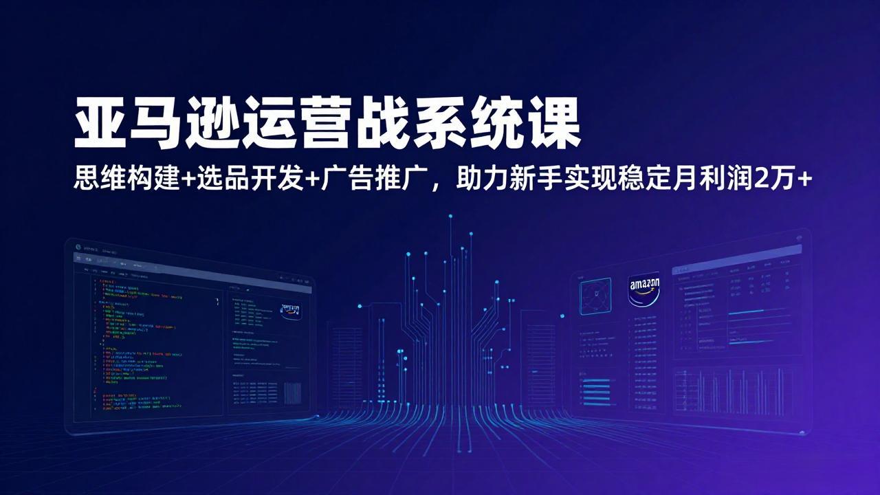 亚马逊运营实战系统课，思维构建+选品开发+广告推广，助力新手实现稳定月利润2万+(更新 - 鱼见海科技成功案例分析 | 鱼见海科技-鱼见海资源网-免费PHP网站源码模板,插件软件网创AI智能体资源分享平台！