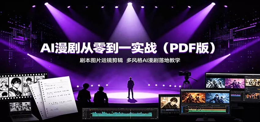 AI漫剧从零到一实战(PDF版)：剧本图片运镜剪辑，多风格AI漫剧落地教学客创社区-专注互联网轻资产资源整合与分享客创社区-专注互联网轻资产资源整合与分享