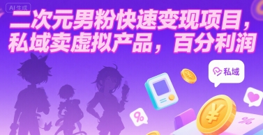 二次元男粉快速变现项目，私域卖虚拟产品，百分利润-客创社 - 专注互联网轻资产创业及网络项目资源整合与分享客创社-免费且强大的项目分享网站！