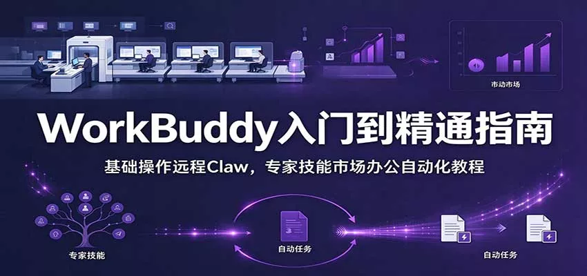 WorkBuddy从入门到精通手册：基础操作远程Claw，专家技能市场办公自动化教程客创社区-专注互联网轻资产资源整合与分享客创社区-专注互联网轻资产资源整合与分享