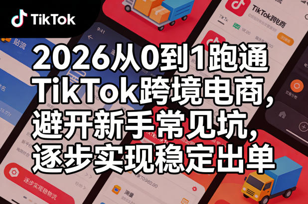 2026从0到1跑通TikTok跨境电商，避开新手常见坑，逐步实现稳定出单(更新0414)客创社区-专注互联网轻资产资源整合与分享客创社区-专注互联网轻资产资源整合与分享