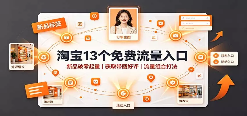 淘宝13个免费流量入口：新品破零起量，获取带图好评，流量组合打法客创社区-专注互联网轻资产资源整合与分享客创社区-专注互联网轻资产资源整合与分享