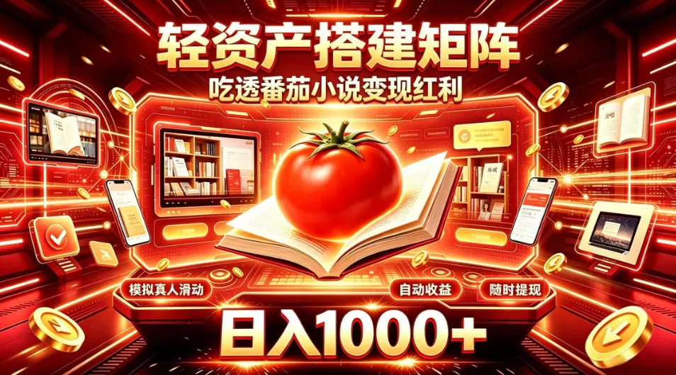 轻资产搭建矩阵，吃透番茄小说变现红利，日入1000+，支持无限矩阵放大【揭秘】客创社区-专注互联网轻资产资源整合与分享客创社区-专注互联网轻资产资源整合与分享