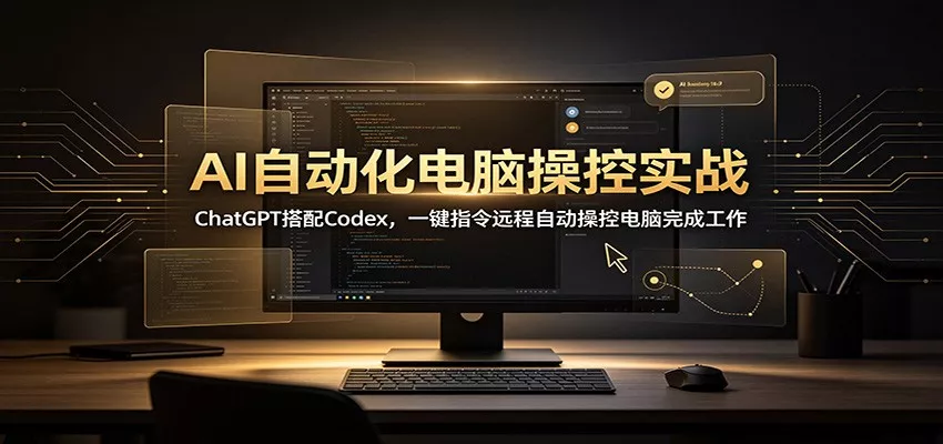 AI自动化电脑操控实战：ChatGPT搭配Codex，一键指令远程自动操控电脑完成工作星享资源网星享资源网