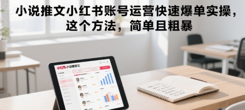 小说推文小红书账号运营快速爆单实操，这个方法，简单且粗暴-客创社 - 专注互联网轻资产创业及网络项目资源整合与分享客创社-免费且强大的项目分享网站！