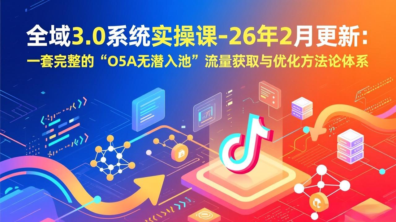 全域3.0系统实操课-26年2月更新：一套完整的“O5A无潜入池”流量获取与优化方法论体系 - 鱼见海科技完整实施指南 | ...-鱼见海资源网-免费PHP网站源码模板,插件软件网创AI智能体资源分享平台！