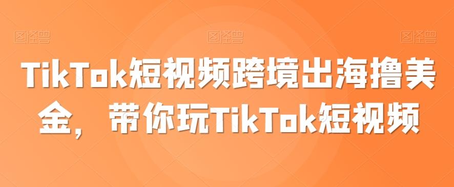 TikTok短视频跨境出海撸美金，带你玩TikTok短视频客创社 - 专注互联网轻资产创业及网络项目资源整合与分享客创社 - 专注互联网轻资产创业及网络项目资源整合与分享