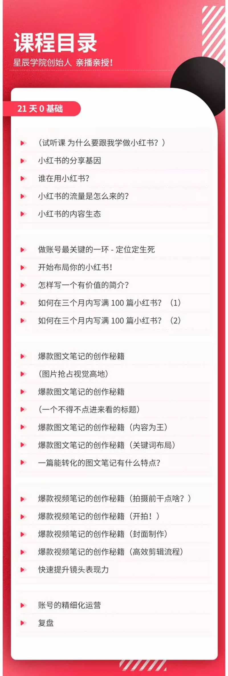 小红书21天图文视频爆款创作课：掌握选题、图片、标题、内容、关键