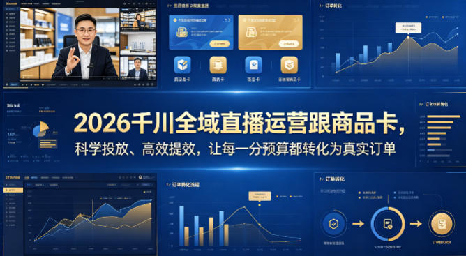 2026千川全域直播运营跟商品卡，科学投放、高效提效，让每一分预算都转化为真实订单-云动网创-专注网络创业项目推广与实战，致力于打造一个高质量的网络创业搞钱圈子。