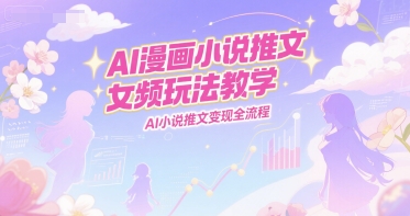 AI漫画小说推文女频玩法教学，AI小说推文变现全流程-客创社 - 专注互联网轻资产创业及网络项目资源整合与分享客创社-免费且强大的项目分享网站！